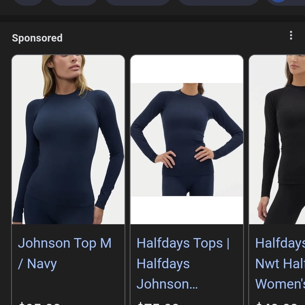 Johnson Women's Navy Long Sleeve Tee